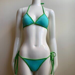 Aaron Chang Green fern reversible bikini